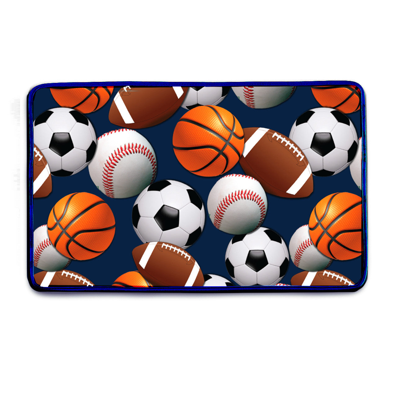 Navy Sports Floor Mat