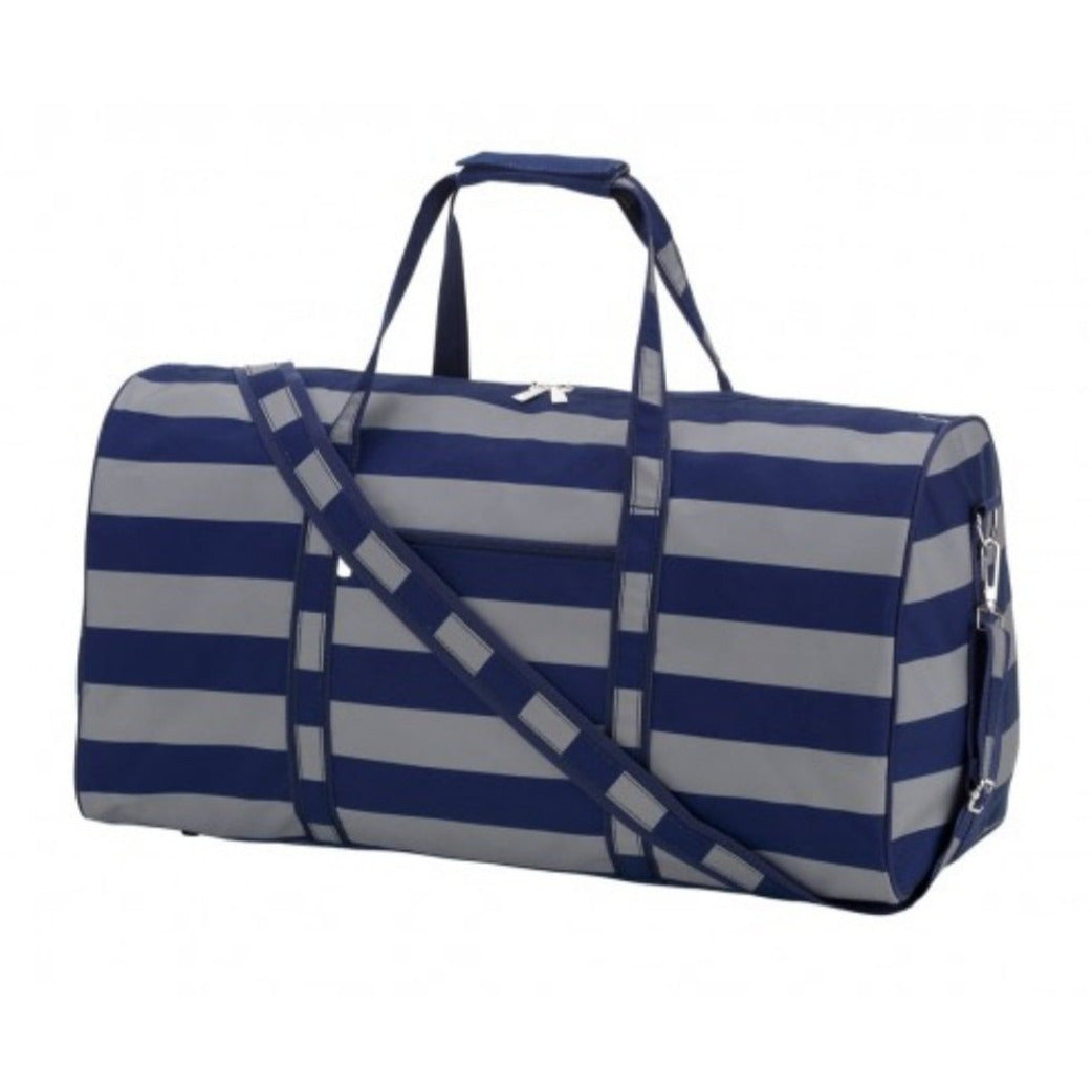 Grey Striped Duffle