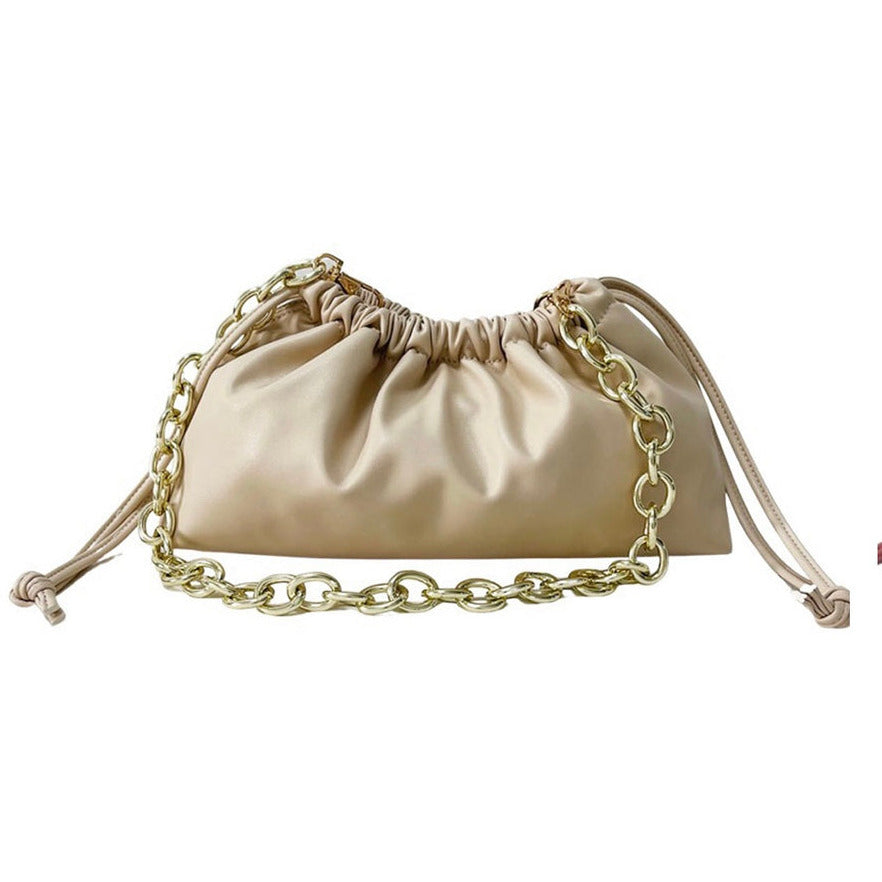 Cinch Leather Bag - Almond