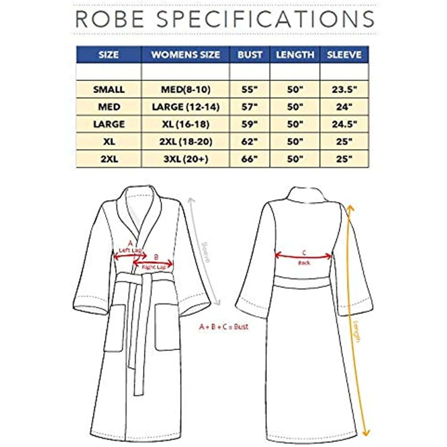 Microfiber Terry Lined Bathrobe