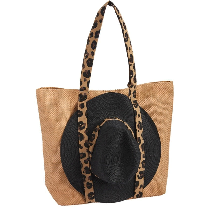 Hat Tote Bag Set Tan