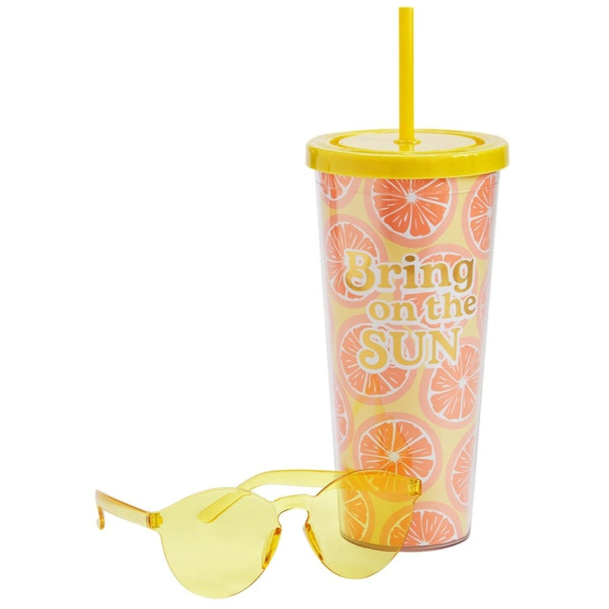 Tumbler Glasses Set Yellow