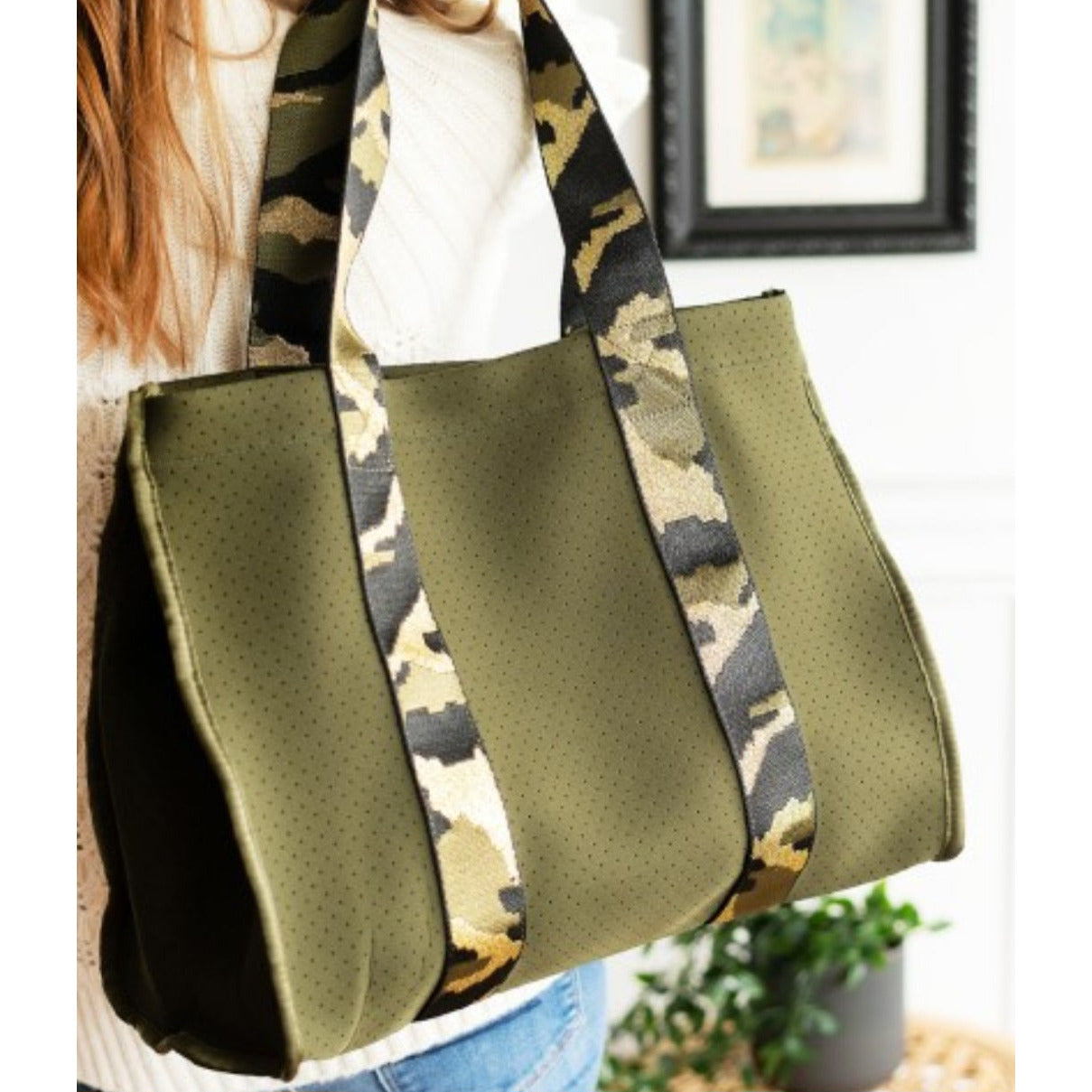 Gold Cameo Tote Bag