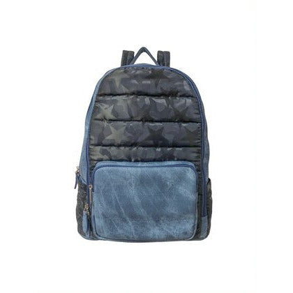 Navy Denim Backpack