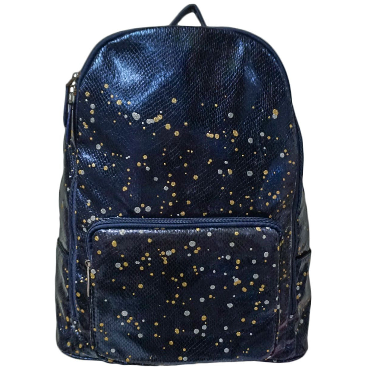 Metallic Navy Backpack