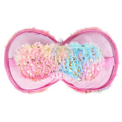 Pink and Gold Neckpillow and Mask