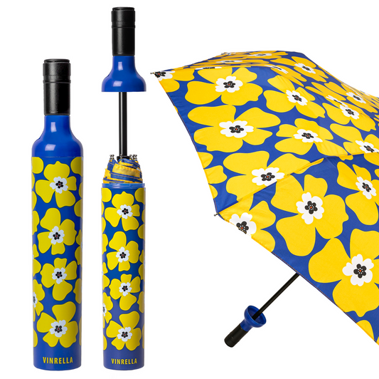 Wine Bottle Umbrella Floral