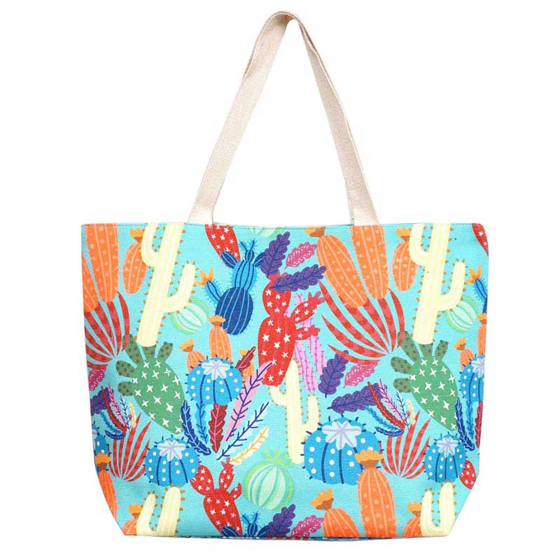 Colorful Cactus Tote Bag