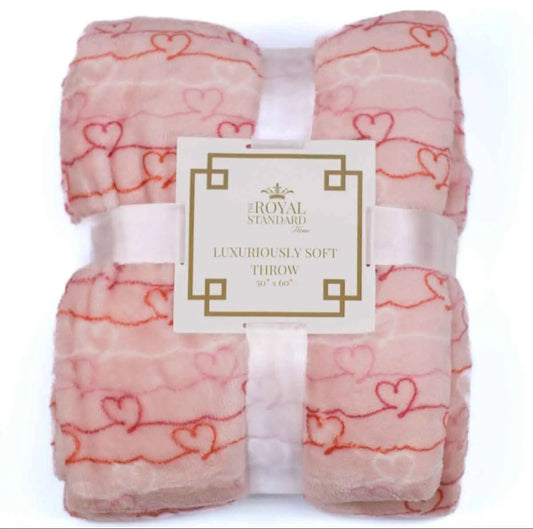 Heart Throw Light Pink