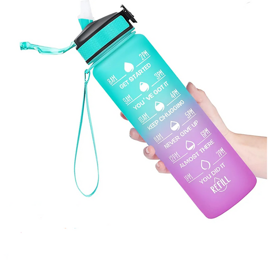 Motivational Water Bottle - Green