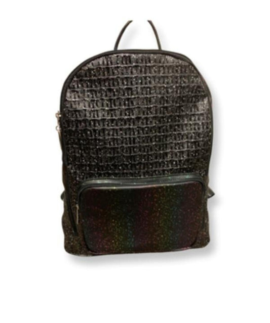 Glitter Crinkle Black Backpack
