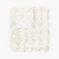 Bubble White Faux Fur Throw