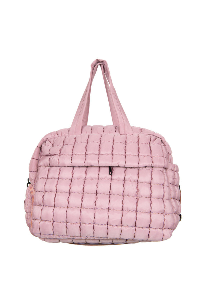 Mauve Quilted Duffle