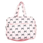 Black and Pink Quilted Bow Duffle