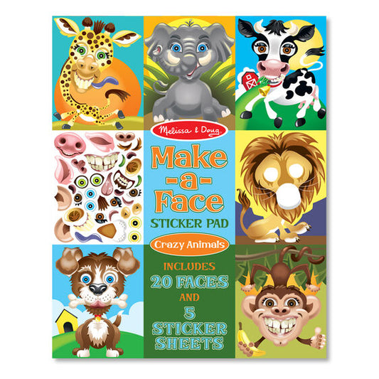 Make A Face Crazy Animal Stickers