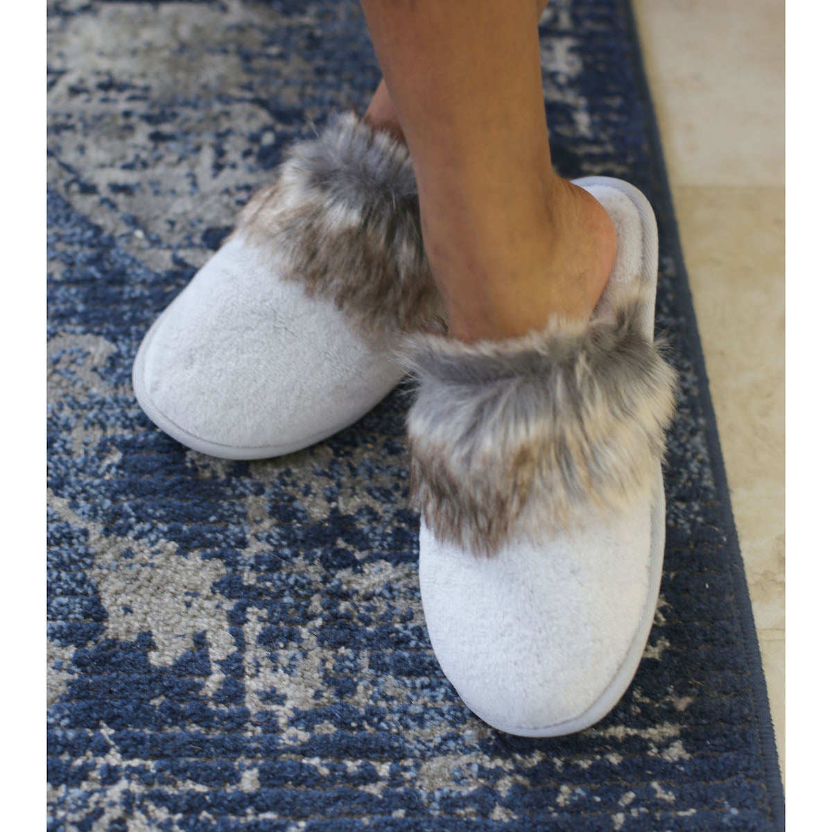 Grey Lux Slippers
