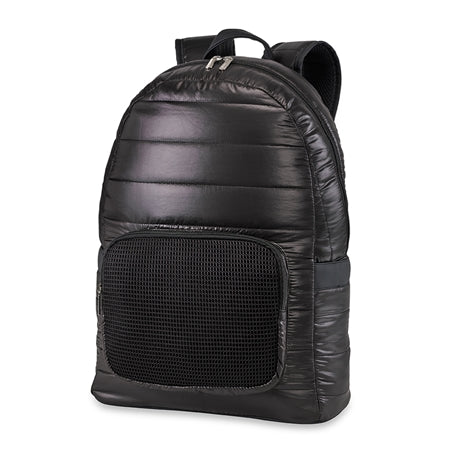 Black Mesh Puffer Backpack