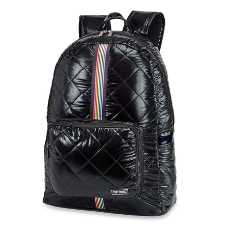 Rainbow Strap Puffer Backpack