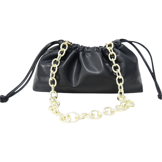 Cinch Leather Bag - Black