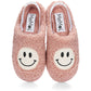 Shaggy Smiley Slippers Pink