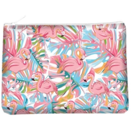 Flamingo Zipper Cosmetic Bag