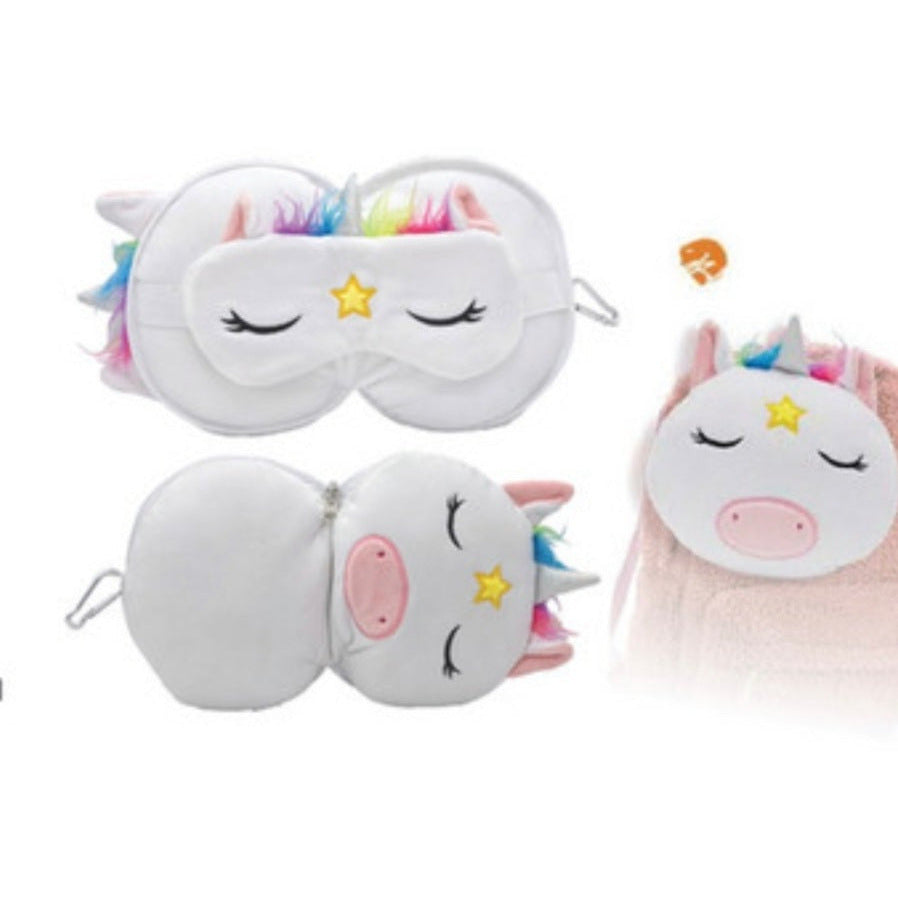 Unicorn Pillow and Eyemask