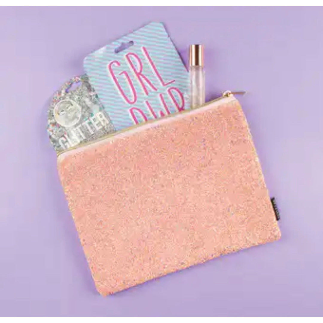 Glitter Pencil Pouch - Pink