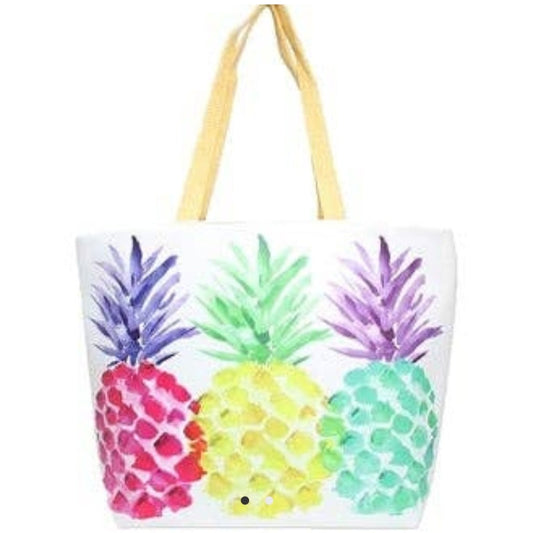 Colored Pineapple Beach Bag