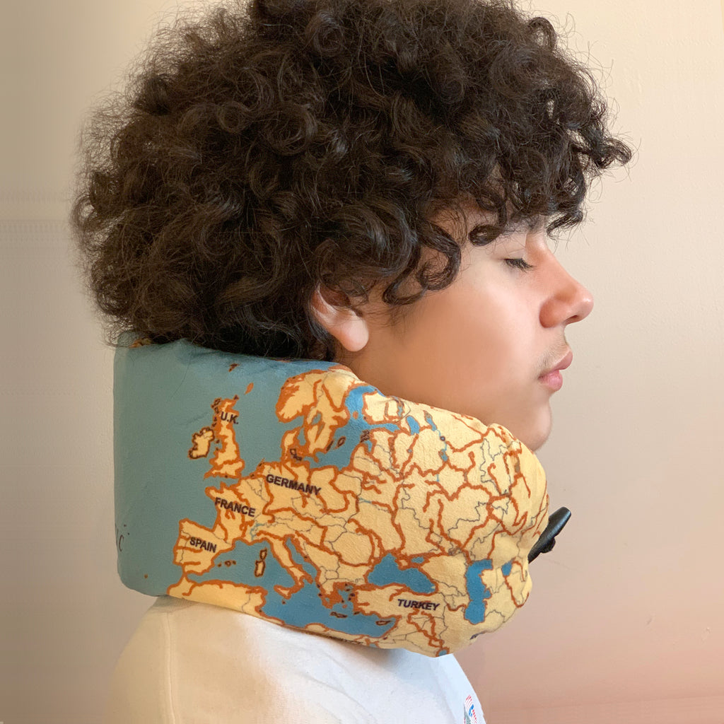 Maps Inflatable Neck Pillow